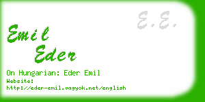 emil eder business card